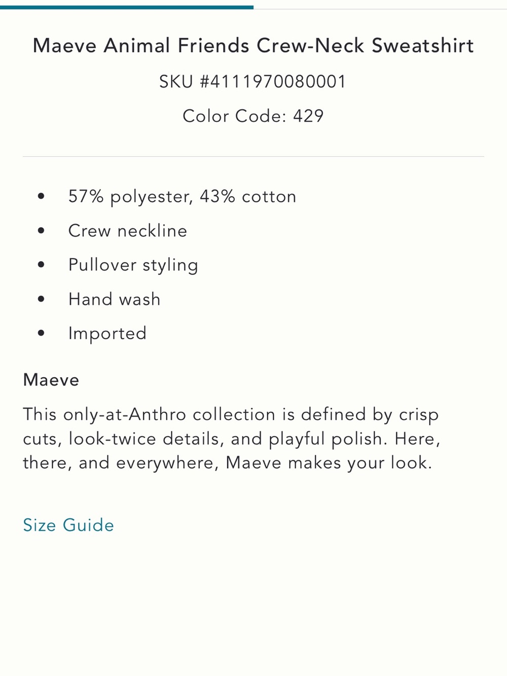 Maeve Animal Friends Crew-Neck Sweatshirt Cats - Picture 9 of 13